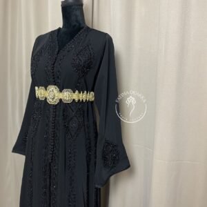 Caftan takchita marocain noir élégant